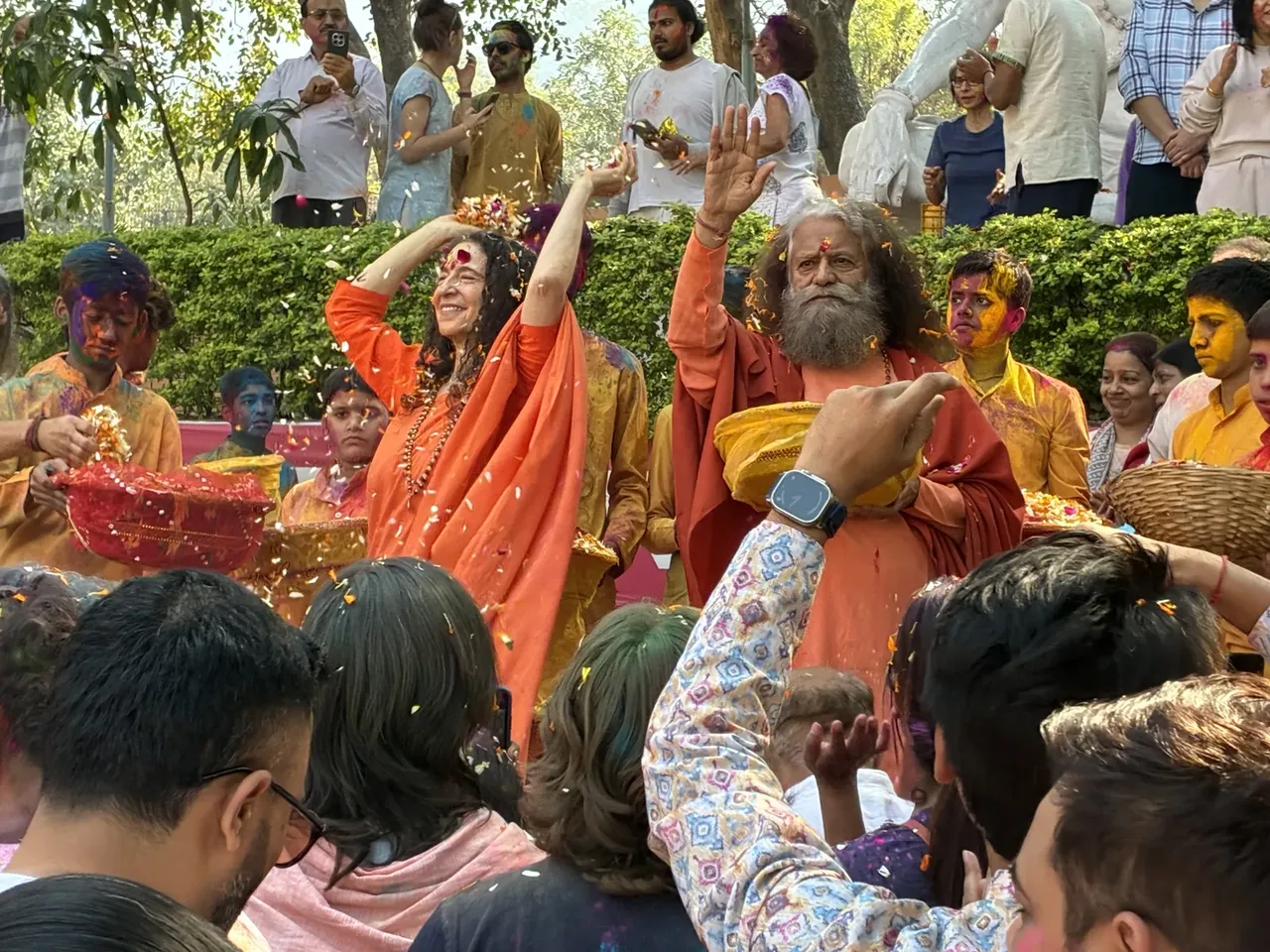 Receiving prasad from a sage — a soulful moment on the journey